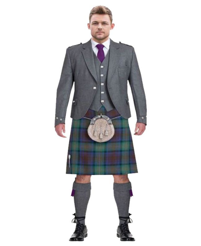 Argyll Light Grey Kilt Outfit For Men