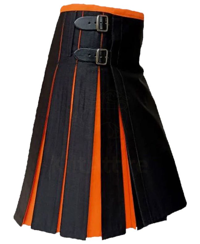 Black Hybrid Orange Kilt