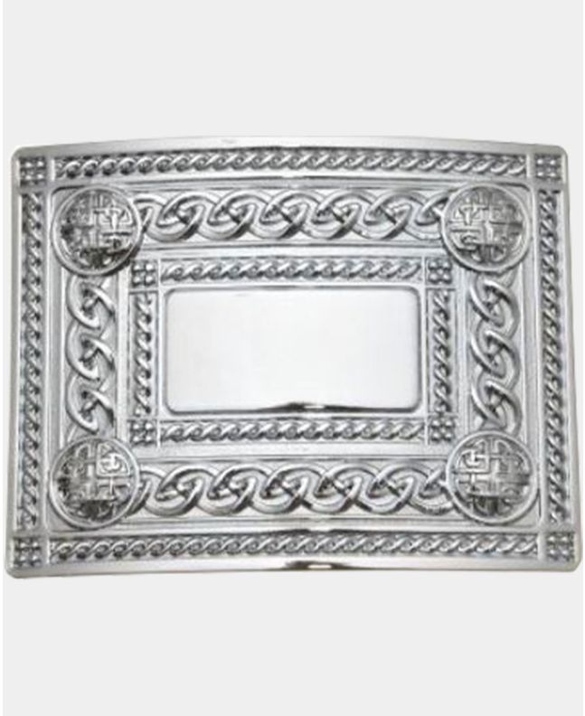  Celtic-Knotwork Buckle With Chrome Finish