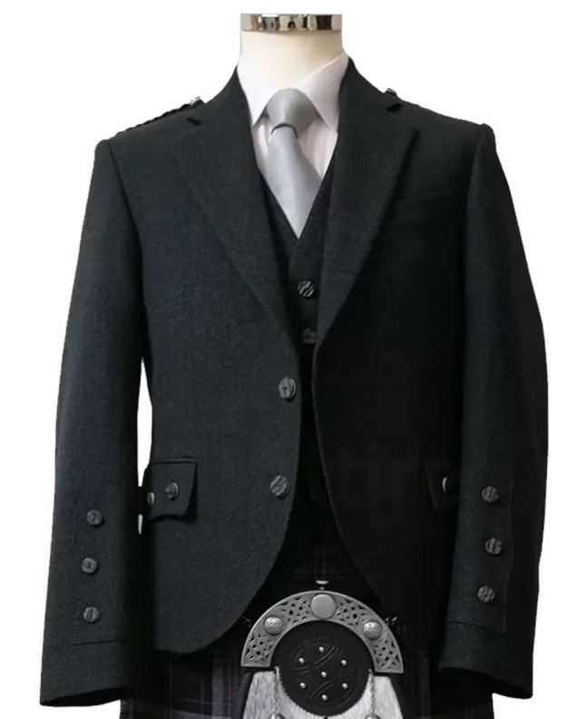 Charcoal Argyll Tweed Jacket and Vest 