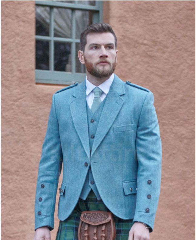 Clunie Jacket & Waistcoat Lovat-Blue