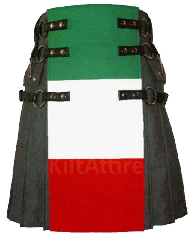 Cotton Utility Kilt Italian Flag Kilt