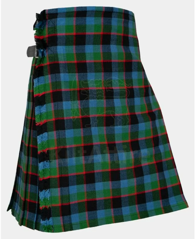 Custom Made Green Blue Tartan Kilt