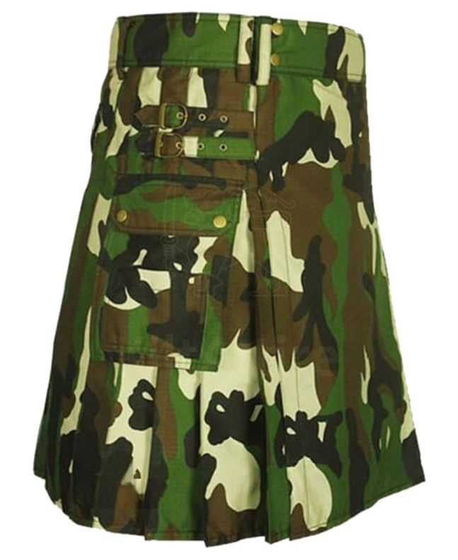 Green Camo Kilts for Men