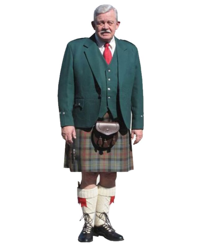 Green Kilt Outfit For Men-Made To Measure 