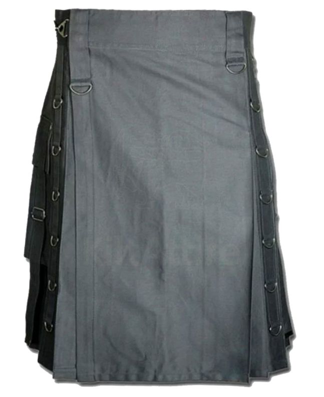 Grey Burning Men Utility Kilt