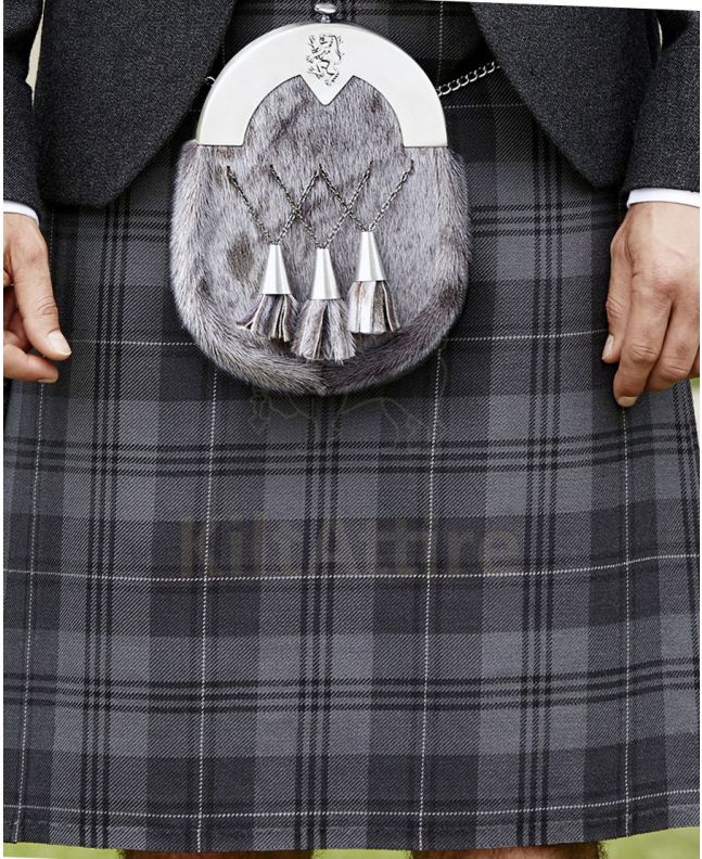 Grey Granite Modern Tartan Kilt
