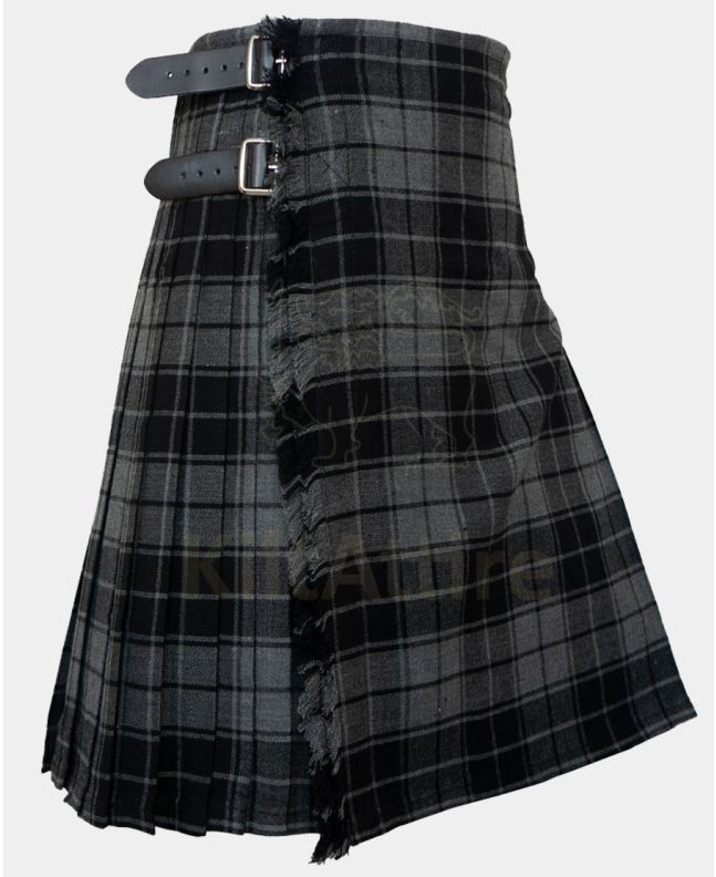 Grey Highlander Modern Tartan Kilt
