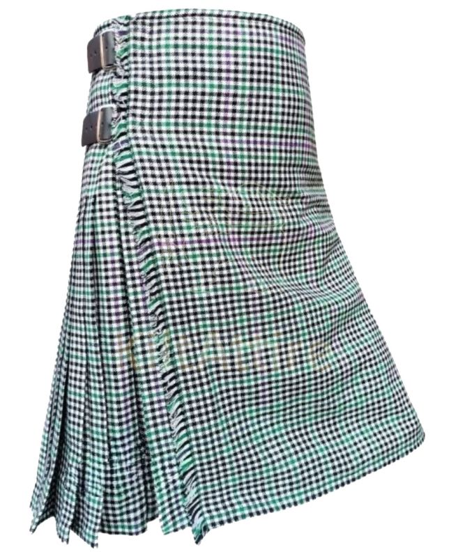 Halliday Modern Tartan Kilt Side