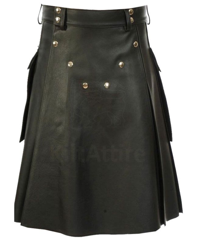 Handmade 100% Genune Leather Kilt