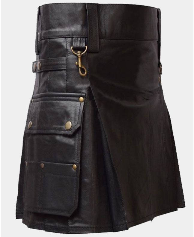 Modern Leather Kilt for Women