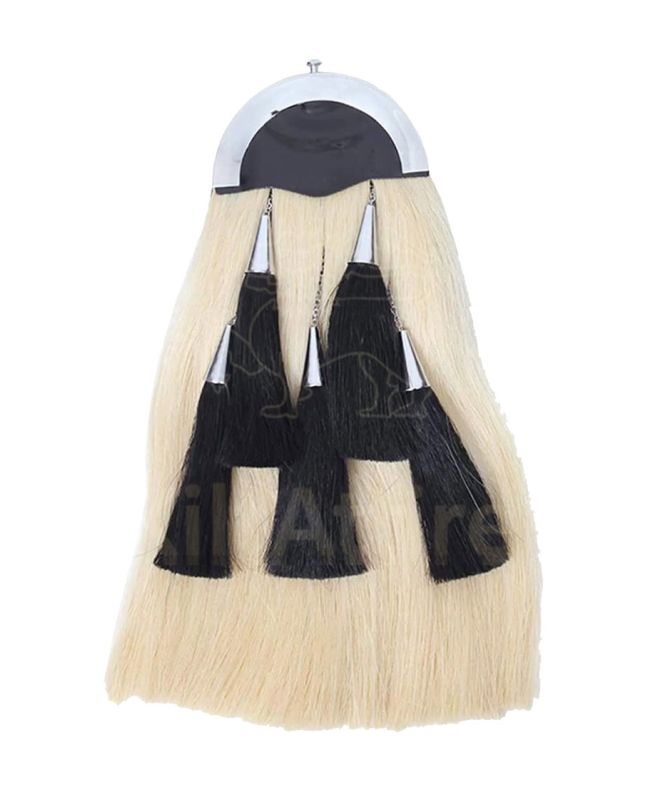 Original Horse Hair Sporran With Black Tassels 