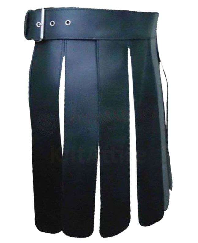 Real Leather Roman Gladiator Kilt Side