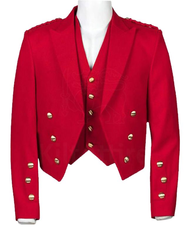 Red Prince Charlie Kilt Jacket 