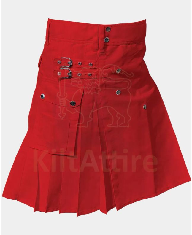 Red Santa Claus Utility Christmas Kilt