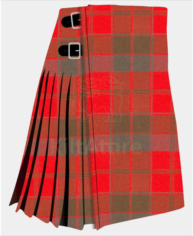 Robertson Red Weathered Tartan Kilt Front