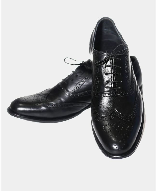 Scottish Black Brogue Kilt Shoes
