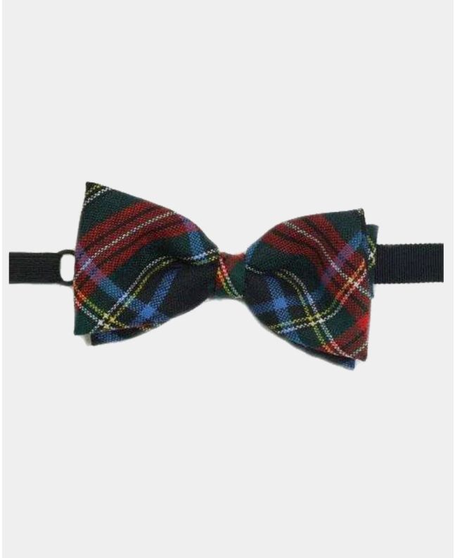 Stewart Black Modern Tartan Bow Tie