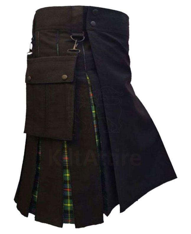 Tartan Black Hybrid Utility Kilt