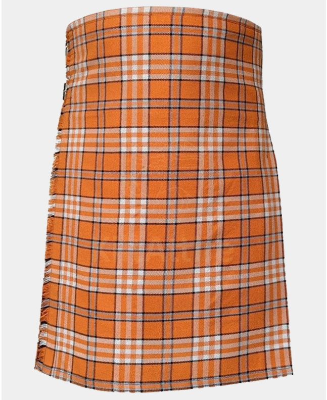 Tennessee Volunteer Orange Modern Tartan Kilt Front