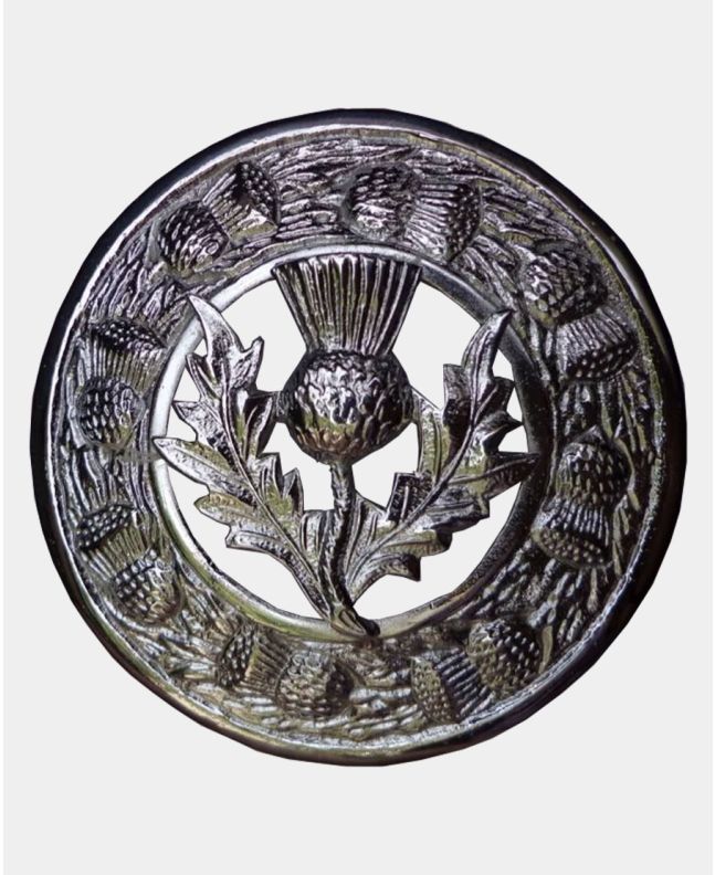 Thistle Kilt Fly Plaid Brooch