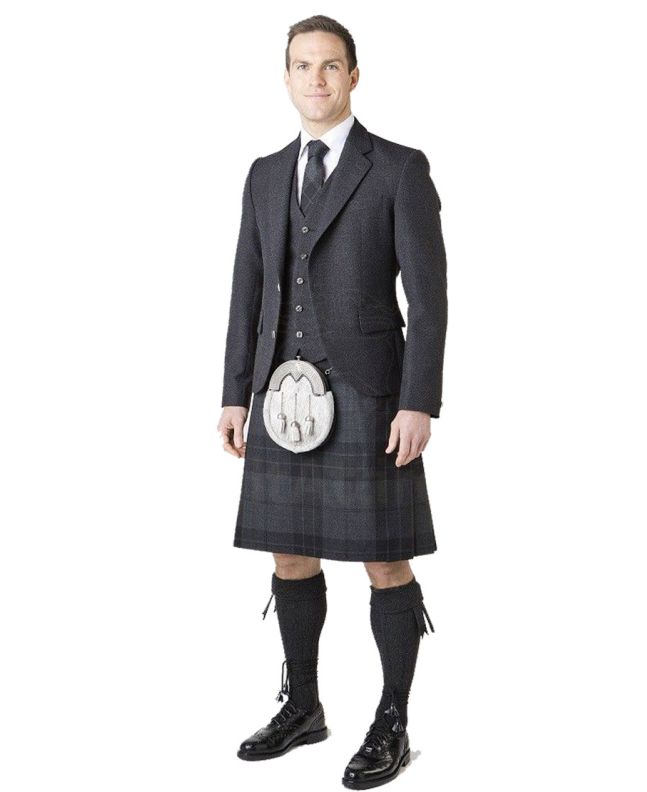 Tweed Kilt Outfit Black Made To Measure