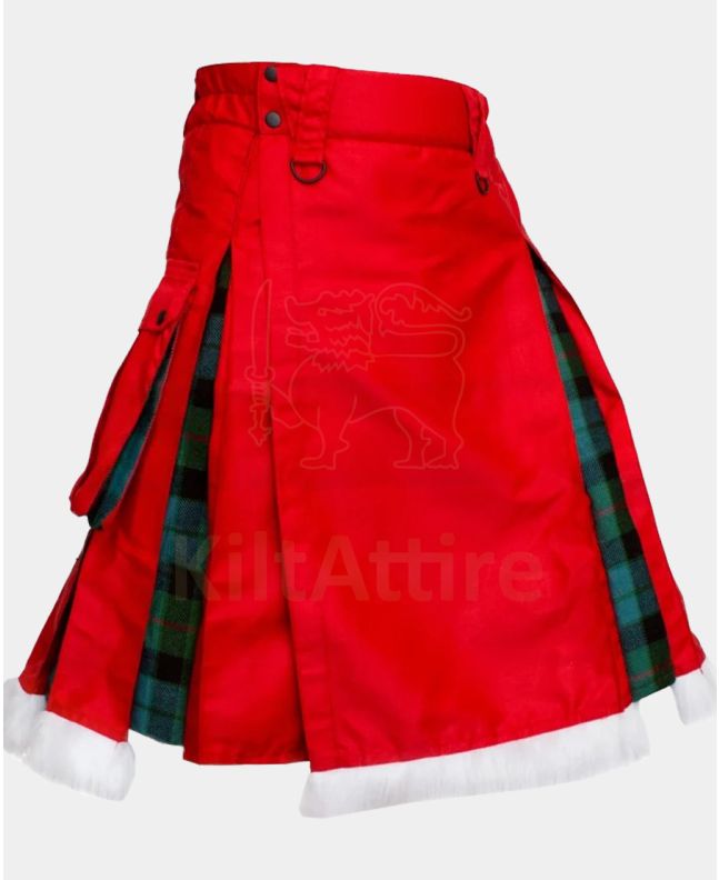 Vintage Santa Claus Fur Hybrid Christmas Kilt