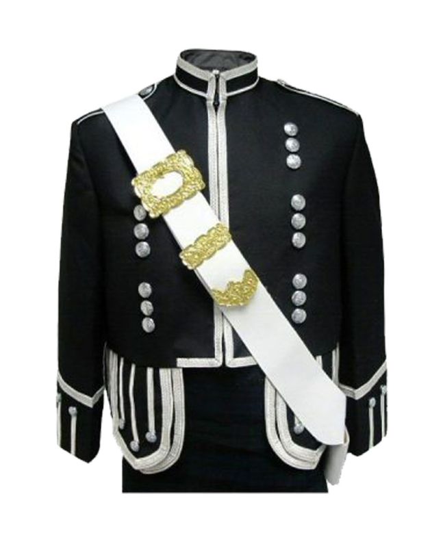 White Piper Cross Kilt Belt