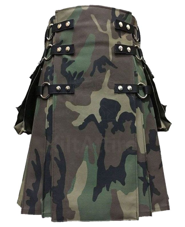 Woodland Camouflage Gothic Kilt 