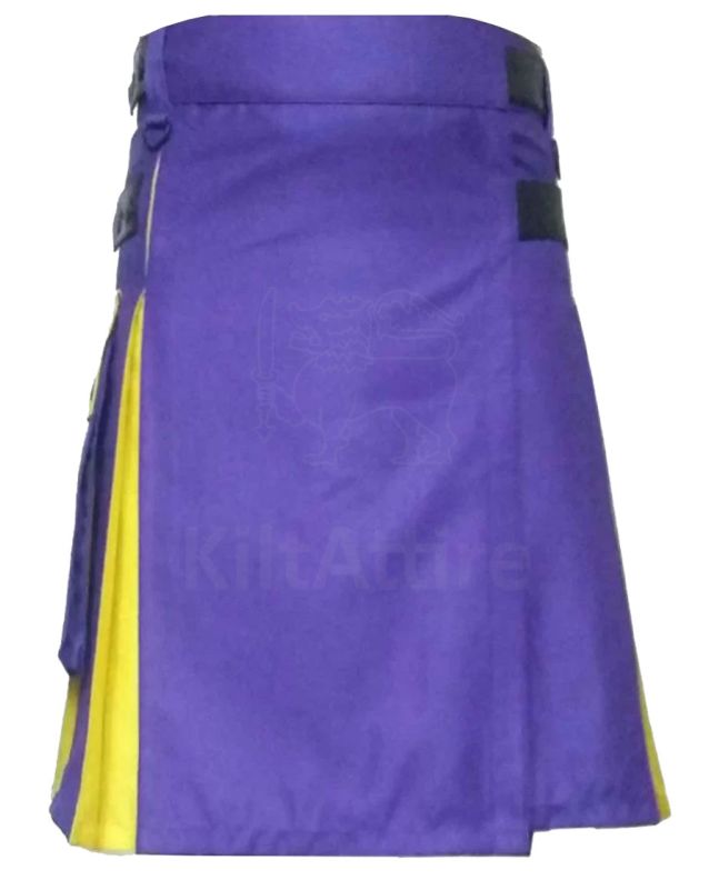 Yellow and Blue Hybrid Utility Kilt 