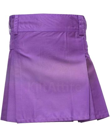 3 Pockets Purple Kilt Utility Kilt