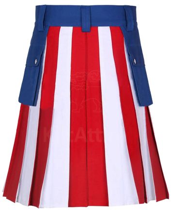 American Chevron Pattern Flag Hybrid Utility Kilt