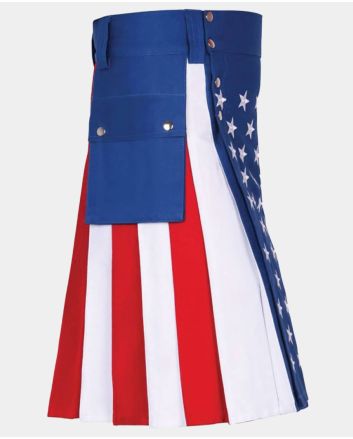 American Flag Hybrid Utility Kilt For Patriotic Men