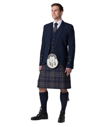Arran Mist Tartan With Tweed Jacket Outfit