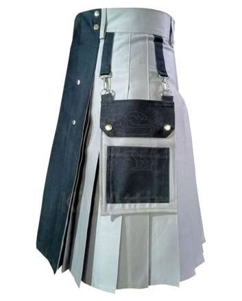 Black And Grey Hybrid Utility Kilt