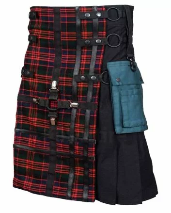 Black And Macdonald Hybrid Tartan Utility Kilt