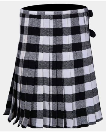 Black and White Tartan Kilt