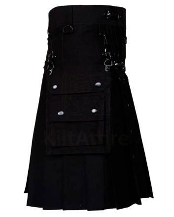 Black Hybrid Utility Gothic Kilt
