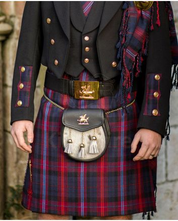 Black Prince Charlie Jacket WIth 3 Goldon Button Waistcoat