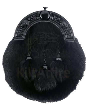 Black Rabbit Fur Dress Sporran