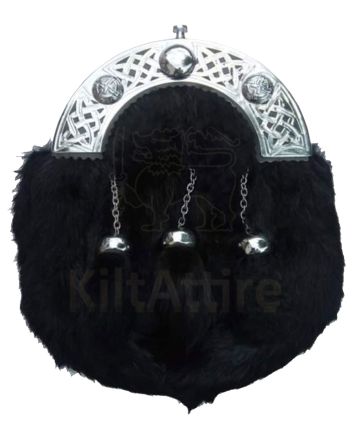 Black Rabbit Fur Sporran