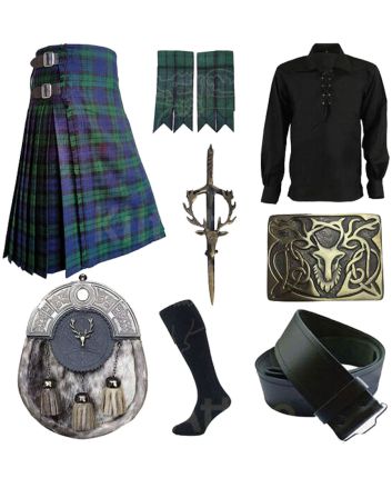 Black Watch Tartan Kilt Set