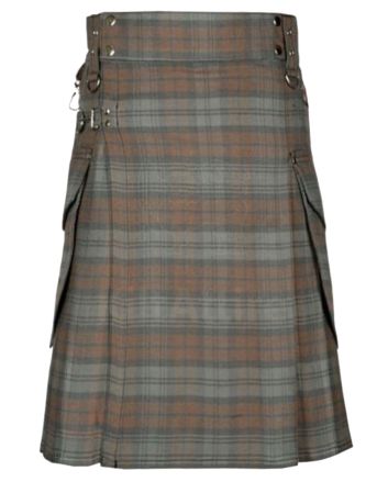 Black Watch Weathered Tartan Utility Kilt
