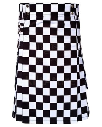 Black & White Utility Hybrid Kilt