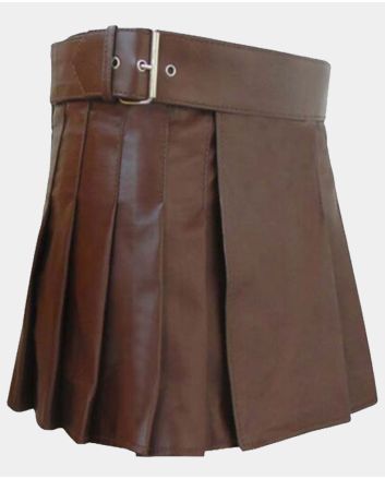 Brown Leather Kilt