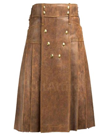 Brown Leather Premium Utility Kilt