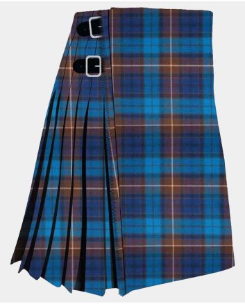 Buchanan Hunting Modern Blue Tartan Kilt Front
