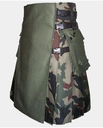Camouflage Hybrid Utility Kilt For Men