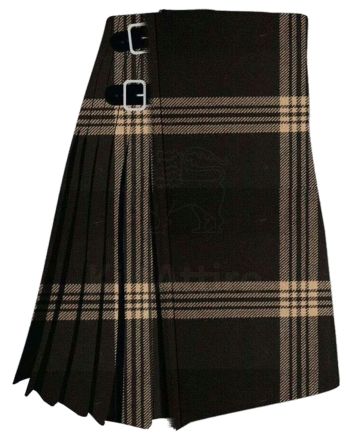 Celtic Black Modern Tartan Kilt