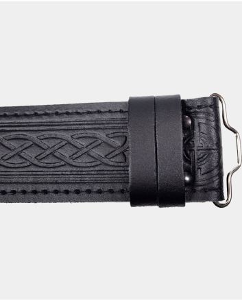 Celtic Knot Embossed Kilt Belt